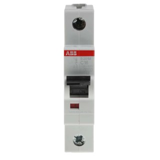 ABB System Pro M Compact Miniature Circuit Breaker, 1-Pole, 16A, Type C, 253V AC, 72V DC, 10kA 2CDS271001R0164 S201M-C16