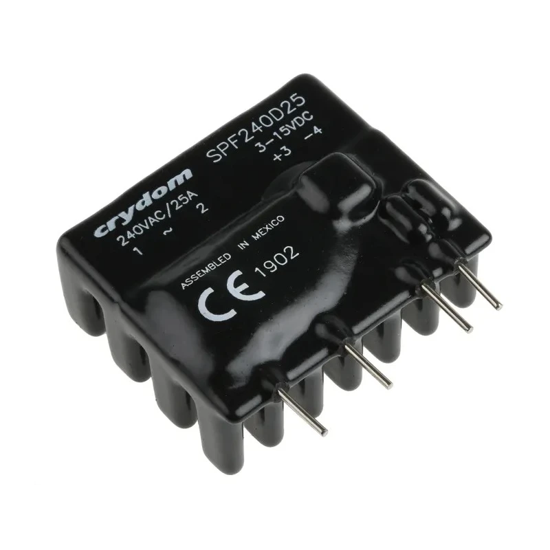 Crydom DRA1 Series Solid State Relay, PCB Mount, 25 A Load Current, 280 Vrms Load Voltage, 3-15V Control 