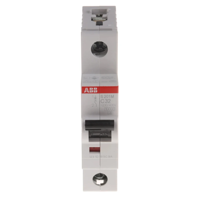 ABB System Pro M Compact Miniature Circuit Breaker, 1-Pole, 32A, Type C, 253V AC, 72V DC, 10kA 2CDS271001R0324 S201M-C32