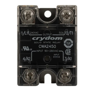 Crydom CW Series Solid State Relay, 50 A Load Current, Panel Mount, 280 Vrms Load Voltage, 280 Vrms Control Voltage CWA2450