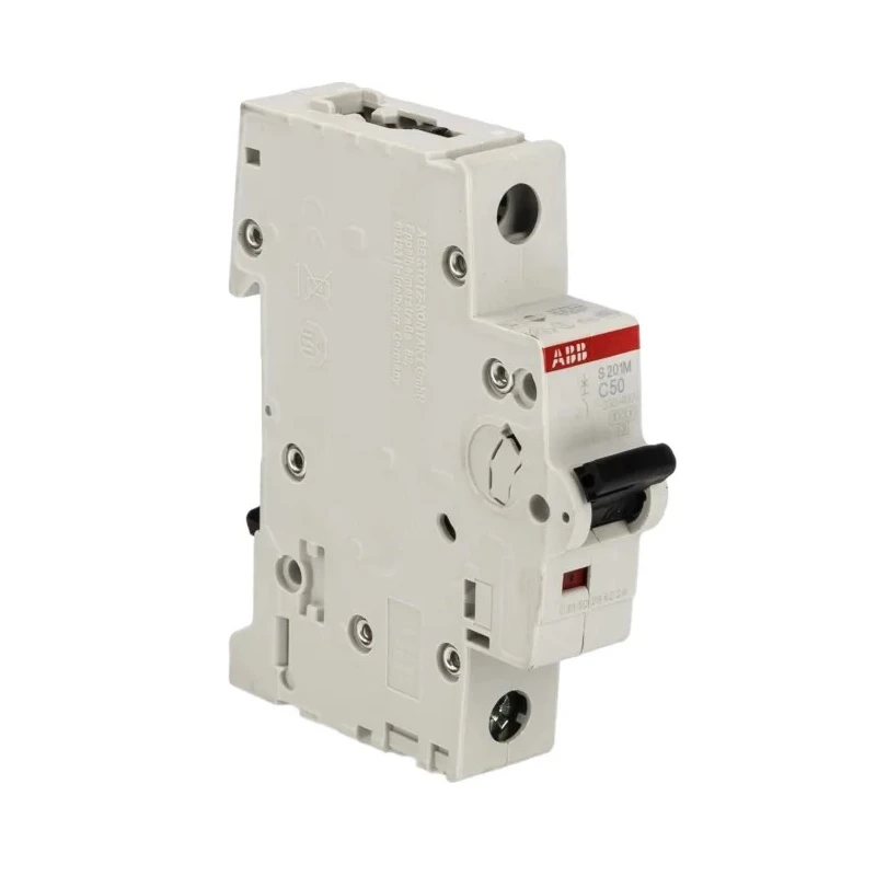 ABB System Pro M Compact Miniature Circuit Breaker, 1-Pole, 50A, Type C, 253V AC, 72V DC, 10kA 2CDS271001R0504 S201M-C50