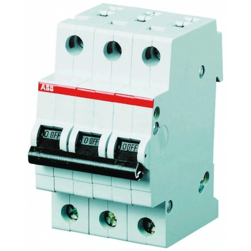 ABB System Pro M Compact S200M Miniature Circuit Breaker, 3-Pole, 1A, Type C, 440V AC, 12V DC, 10 2CDS273001R0014 S203M-C1