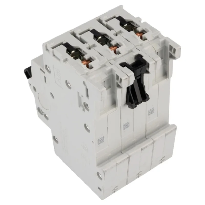 ABB System Pro M Compact S200M Miniature Circuit Breaker, 3-Pole, 2A, Type C, 440V AC, 12V DC, 10kA 2CDS273001R0024 S203M-C2
