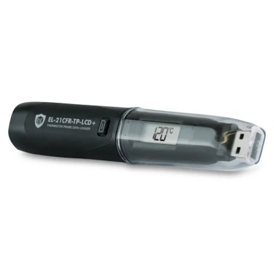 Lascar 21CFR Compliant High Accuracy USB Thermistor Probe Temperature Data Logger EL-21CFR-TP-LCD+