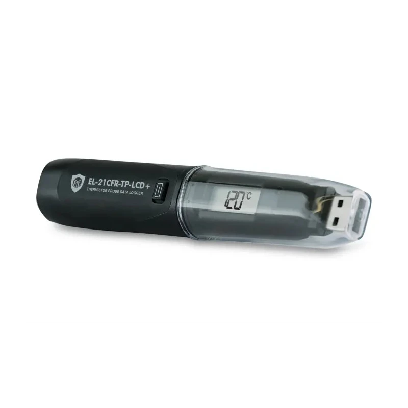 Lascar 21CFR Compliant High Accuracy USB Thermistor Probe Temperature Data Logger EL-21CFR-TP-LCD+