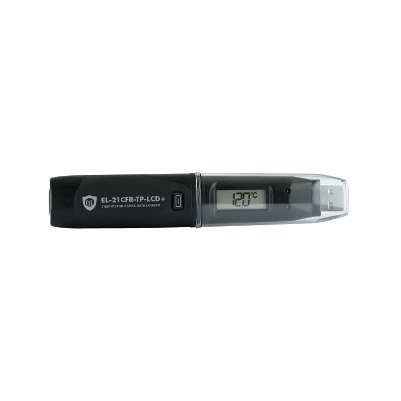Lascar 21CFR Compliant High Accuracy USB Thermistor Probe Temperature Data Logger EL-21CFR-TP-LCD+