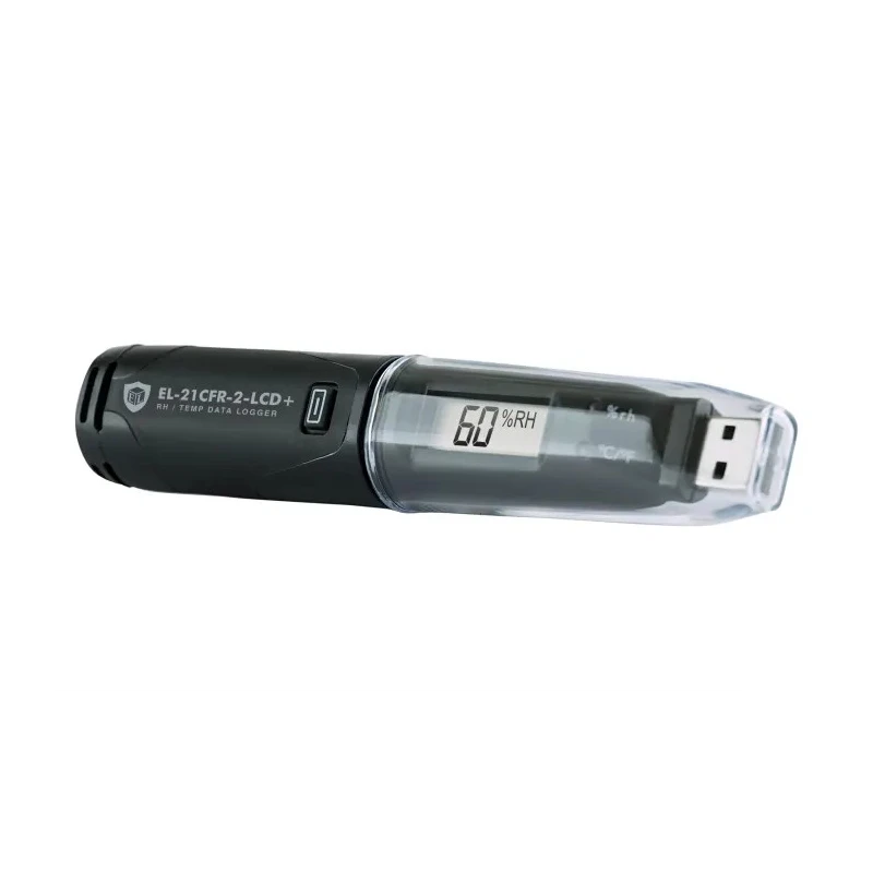 Lascar High Accuracy Temperature & Humidity Data Logger USB Interface 1 Channel IP67 EL-21CFR-2-LCD+