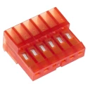 TE Connectivity 6-Way 2.54mm Pitch IDC Shrouded Female Connector for Cable, 5A, 250V ac, Nylon Housing 3-640440-6