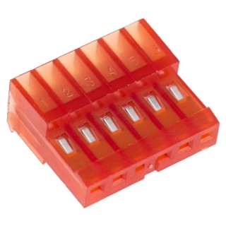 TE Connectivity 6-Way 2.54mm Pitch IDC Shrouded Female Connector for Cable, 5A, 250V ac, Nylon Housing 3-640440-6