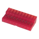 TE Connectivity 10-Way Shrouded IDC Female Cable Connector 2.54mm Pitch Right Angle 250V AC 5A MTA-100 Series 4-640440-0