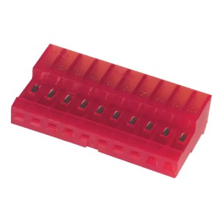 TE Connectivity 10-Way Shrouded IDC Female Cable Connector 2.54mm Pitch Right Angle 250V AC 5A MTA-100 Series 4-640440-0