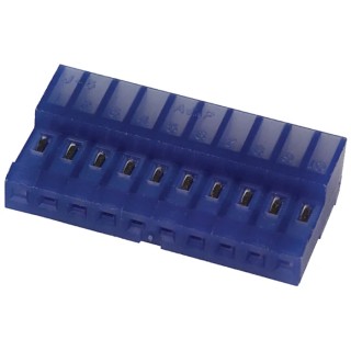 TE Connectivity 10-Way IDC Connector Female for Cable 1 Row, 5A, 250V ac, Right Angle, Tin over Nickel Plating 4-640442-0