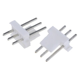 TE Connectivity MTA-100 Series Straight Through Hole Pin Header 3 Contacts 2.54 mm Pitch 1 Row Unshrouded 640454-3