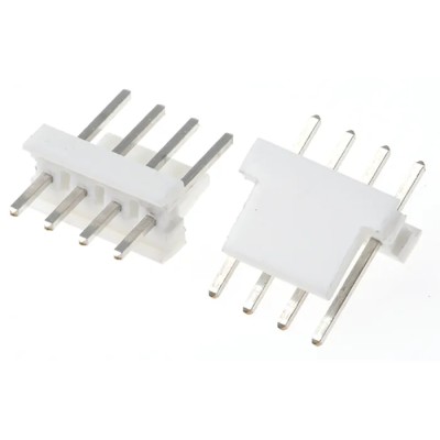 TE Connectivity MTA-100 Series Straight Through Hole Pin Header 4 Contacts 2.54 mm Pitch 1 Row Unshrouded 640454-4