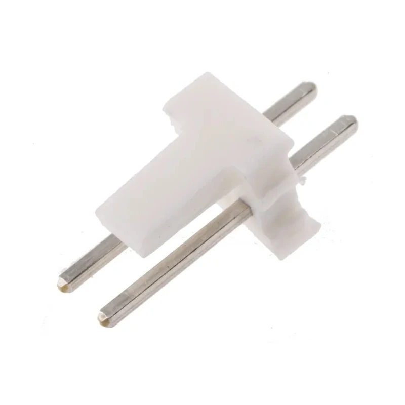 TE Connectivity MTA-100 Series Straight Through Hole Pin Header, 2 Contact(s), 2.54 mm Pitch, 1 Row, Unshrouded 640454-2