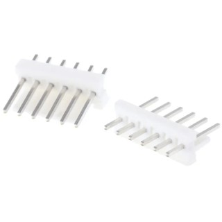 TE Connectivity MTA-100 Series Straight Through Hole Pin Header 6 Contacts 2.54 mm Pitch 1 Row Unshrouded 640454-6