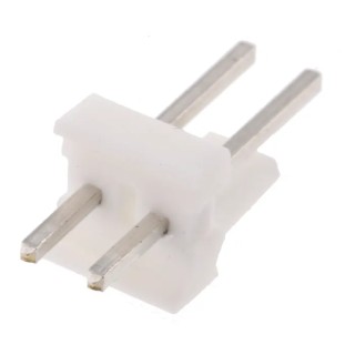 TE Connectivity MTA-100 Series Straight Through Hole Pin Header, 2 Contact, 2.54 mm Pitch, 1 Row, Unshrouded 640454-2