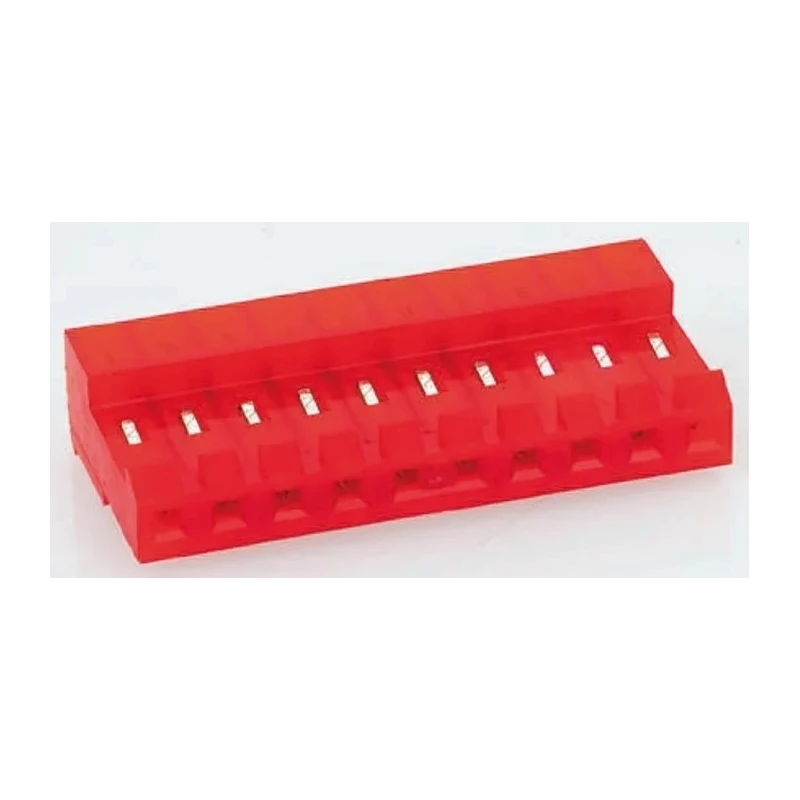 TE Connectivity 2-Way 3.96mm Pitch Shrouded IDC Female Cable Connector 600V AC 7A MTA-156 Series 3-640428-2