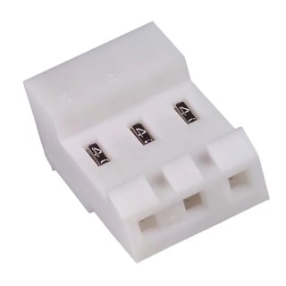 TE Connectivity MTA-156 Female Connector Housing 3.96 mm Pitch 3 Way 1 Row Right Angle 3-640429-3