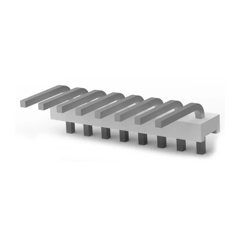 TE Connectivity MTA-156 Series Right Angle Through Hole Pin Header, 8 Contacts, 3.96 mm Pitch, 1 Row, Unshrouded 640385-8