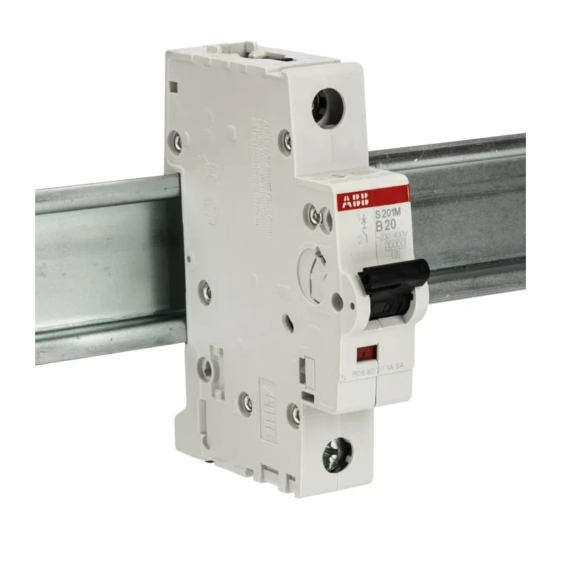 ABB System Pro M Compact Miniature Circuit Breaker, 1-Pole, 20A, Type B, 253V AC, 72V DC, 10kA 2CDS271001R0205 S201M-B20