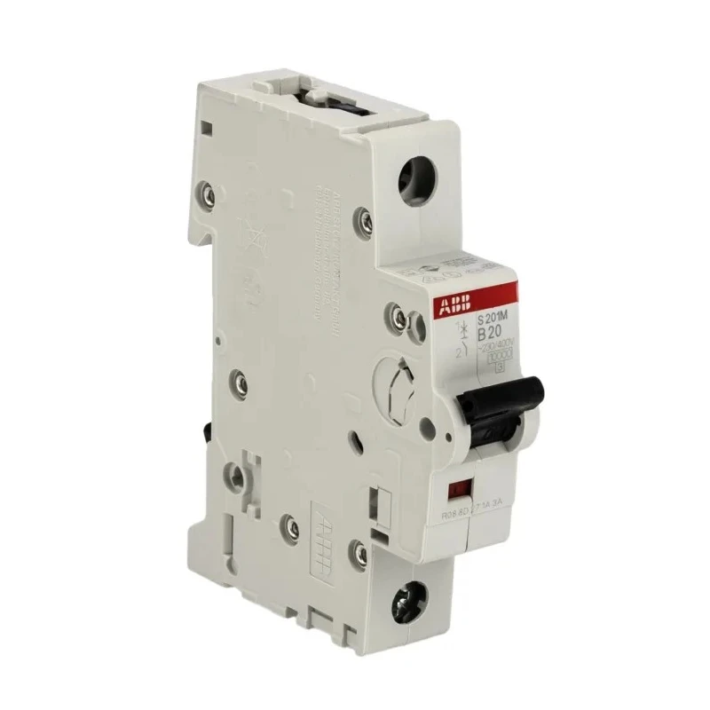 ABB System Pro M Compact Miniature Circuit Breaker, 1-Pole, 20A, Type B, 253V AC, 72V DC, 10kA 2CDS271001R0205 S201M-B20