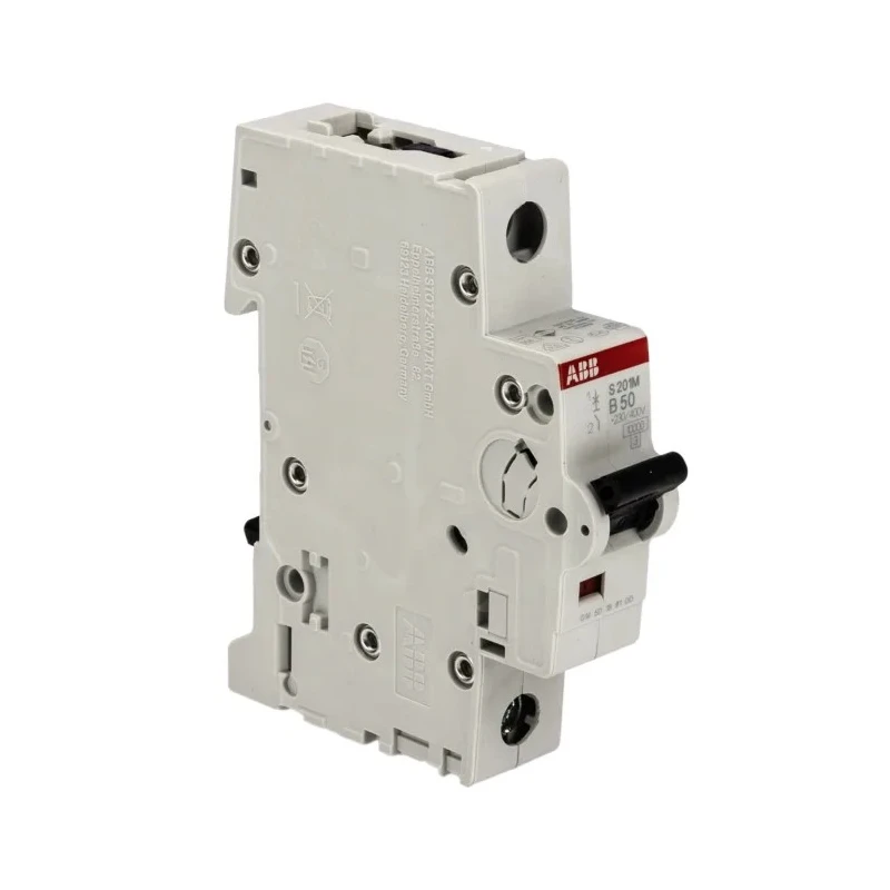 ABB System Pro M Compact Miniature Circuit Breaker, 1-Pole, 50A, Type B, 253V AC, 72V DC, 10kA 2CDS271001R0505 S201M-B50