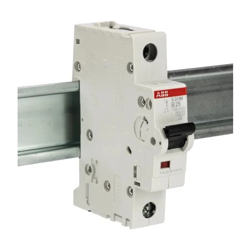 ABB System Pro M Compact Miniature Circuit Breaker 1-Pole 25A Type B 253V AC 72V DC 10kA Breaking 2CDS271001R0255 S201M-B25