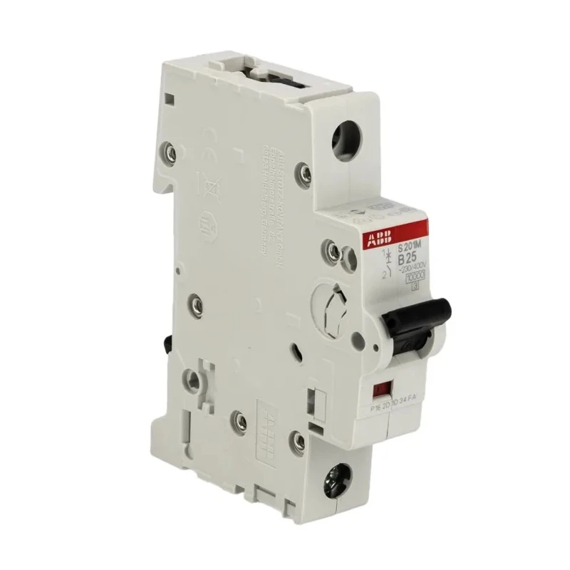 ABB System Pro M Compact Miniature Circuit Breaker 1-Pole 25A Type B 253V AC 72V DC 10kA Breaking 2CDS271001R0255 S201M-B25