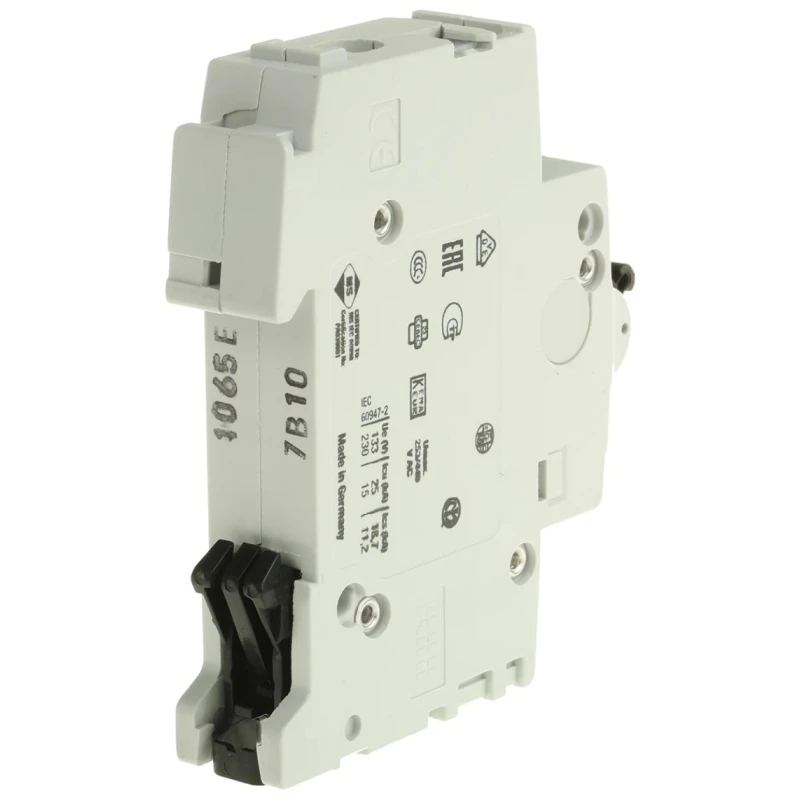 ABB System Pro M Compact Miniature Circuit Breaker, 1-Pole, 10A, Type B, 253V AC, 72V DC, 10kA 2CDS271001R0105 S201M-B10