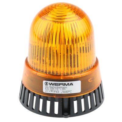 Werma 420 Series Clear Sounder-Beacon Combination LED IP65 24V AC/DC Multi-Tone 100 dB 8 Tones 420.320.75