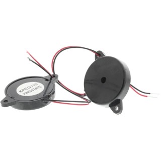 RS PRO 90 dB Panel Mount Continuous External 5 mm Piezo Buzzer Component 24 mm Diameter 34 mm Length 30V ac 5358017P