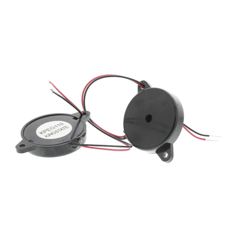 RS PRO 90 dB Panel Mount Continuous External 5 mm Piezo Buzzer Component 24 mm Diameter 34 mm Length 30V ac 5358017P