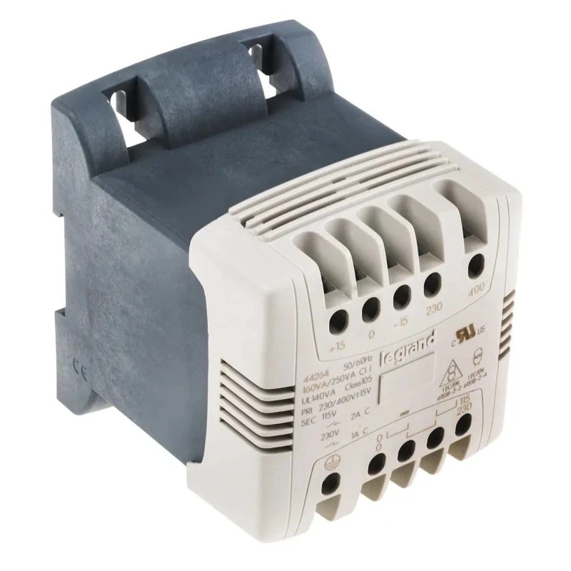 Legrand DIN Rail Transformer 160 VA, 230 to 400 V ac Primary, 230 V ac Secondary, Screw Mount, 113x94x112mm, 2.6kg 0 442 64
