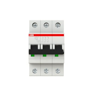 ABB System Pro M Compact S200M Miniature Circuit Breaker, 3-Pole, 10A, Type B, 440V AC, 12V DC, 10 2CDS273001R0105 S203M-B10