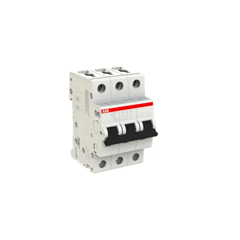 ABB System Pro M Compact S200M Miniature Circuit Breaker, 3-Pole, 10A, Type B, 440V AC, 12V DC, 10 2CDS273001R0105 S203M-B10