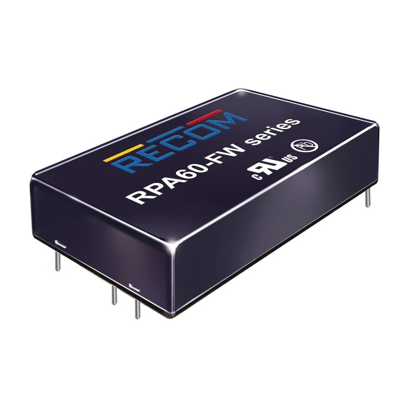 Recom DC/DC Converter 24V 2.5A 60W Through Hole 36V Input 9V Input 105°C Max Temp RPA60-FW