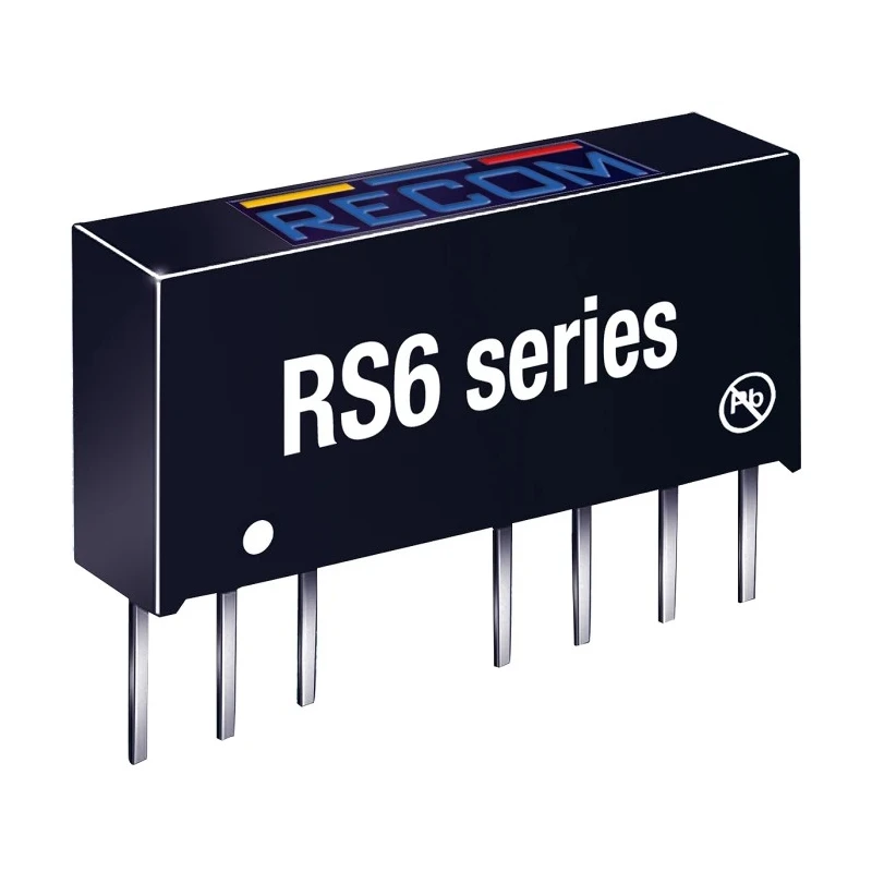 Recom High Efficiency DC/DC Converter , 5V DC Output, 1.2A Current, 18V-36V DC Input, 6W Power, SIP Package RS6-2405S