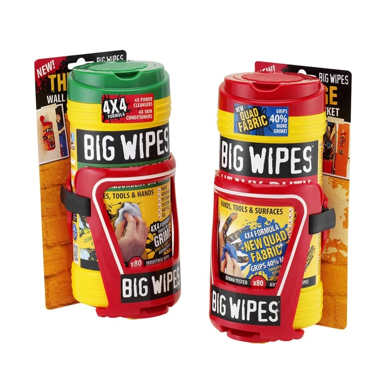 Big Wipes Wall Mount Manual Wipe Dispenser Polycarbonate Red 2421 0000