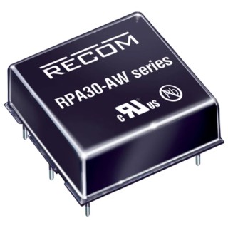 Recom DC/DC Converter 12V 2.5A 30W Through Hole DIP Package RPA30-AW