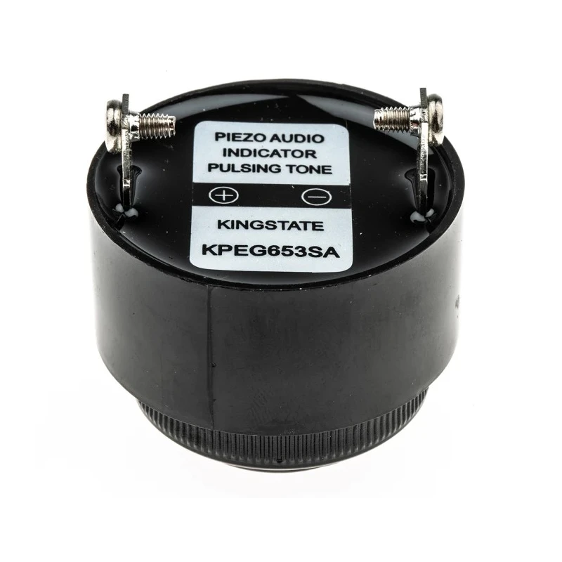 RS Pro 80 dB Panel Mount Slow Pulse Internal 33 mm Piezo Buzzer Component 6 V dc Min 28V dc Max 5358499P