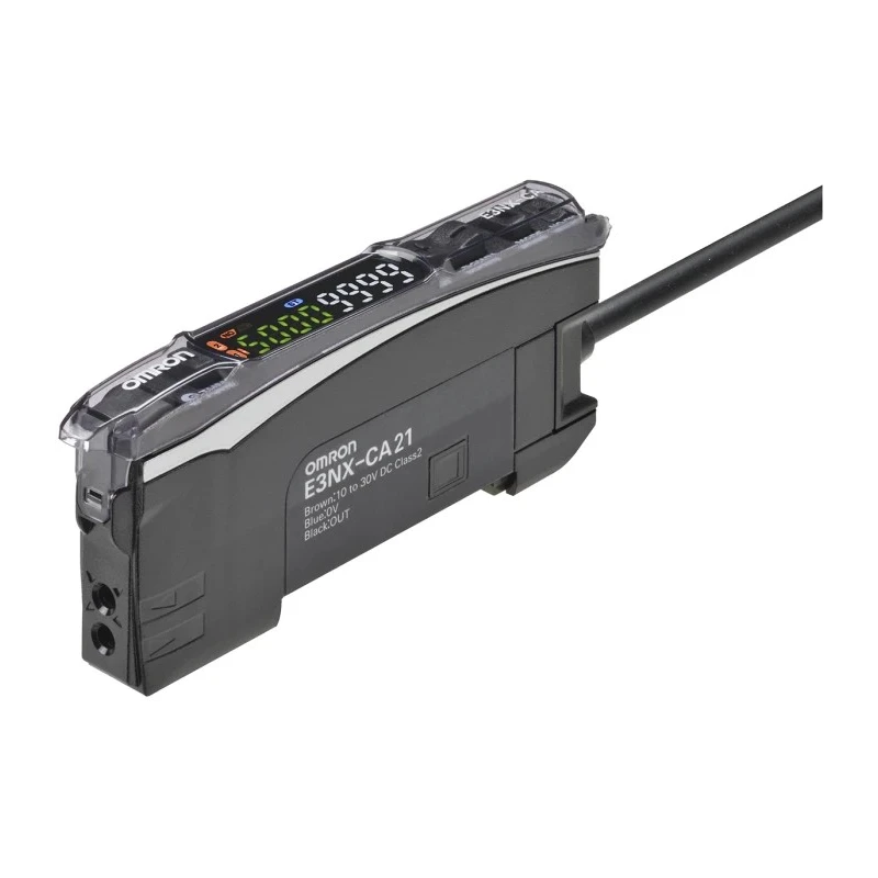 Omron Plastic Fibre Amplifier 10 mm Detection Range, PNP Output, 1.08 W Power, M12 Interface, IP20 Protection E3NX-CA51 2M