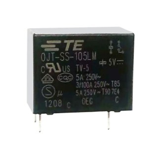 TE Connectivity PCB Power Relay 5V dc Coil, 5A Switching Current, SPST OJT-SS-105LM,000