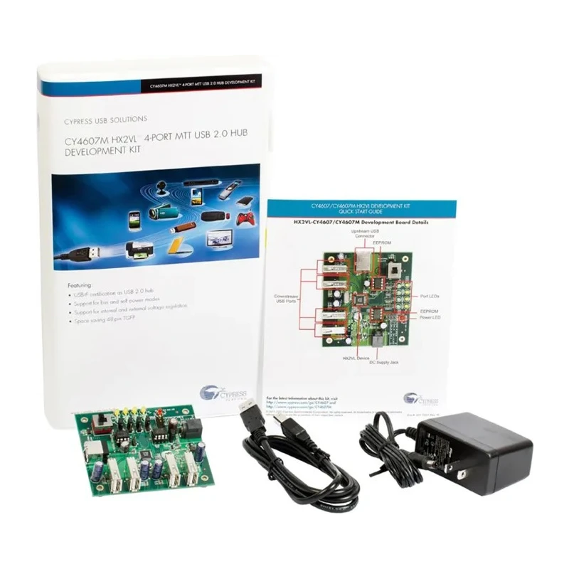 Infineon 4-Port HUB Multi-TT USB 2.0 Four-Port Hub Board Development Kit CY4607M