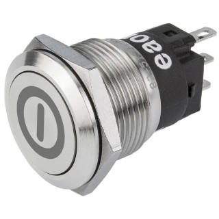 EAO 82 Series Push Button Switch Momentary Panel Mount 19 mm Cutout SPDT IP65 IP67 240 V dc 240 V ac 82-5151.1000.B001