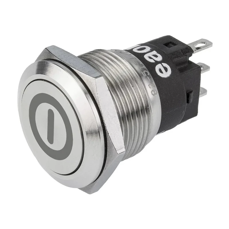EAO Push Button Switch Latching Panel Mount 19 mm Cutout SPDT IP65 IP67 240 V DC 240 V AC 82-5151.2000.B001