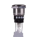EAO 82 Series Illuminated Panel Mount Momentary Push Button Switch, SPDT, Red LED, 19 mm Cutout, IP65/IP67, 240 82-5151.1114