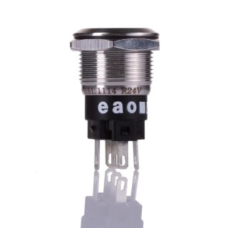 EAO 82 Series Illuminated Panel Mount Momentary Push Button Switch, SPDT, Red LED, 19 mm Cutout, IP65/IP67, 240 82-5151.1114