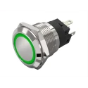 EAO 82 Series Illuminated Momentary Push Button Switch, Panel Mount, 19 mm Cutout, SPDT, Green LED, IP65 IP67 82-5151.1134