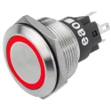 EAO Illuminated Momentary Push Button Switch Panel Mount SPDT Red LED IP65 IP67 22.3 mm Cutout 240V DC 82-6151.1116